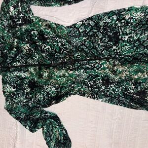 Alice + Olivia Green Black White Printed Dress